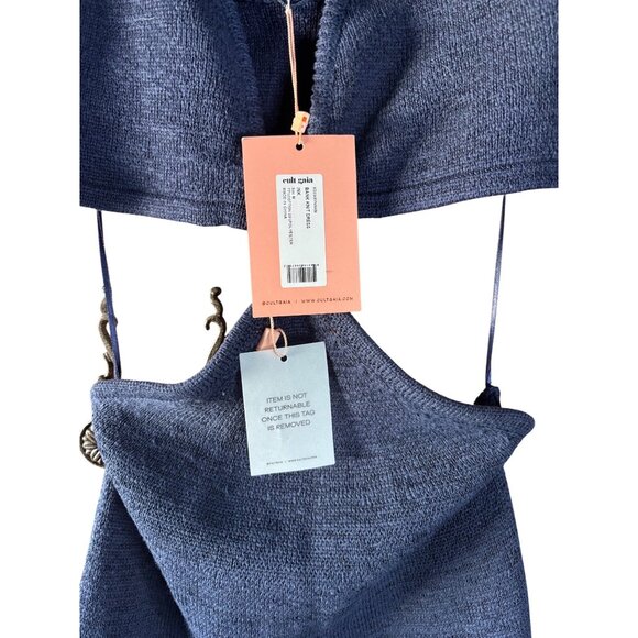 Cult Gaia Bank Embellished Cutout Cotton-Blend Midi Dress Medium New With Tags - Picture 16 of 16